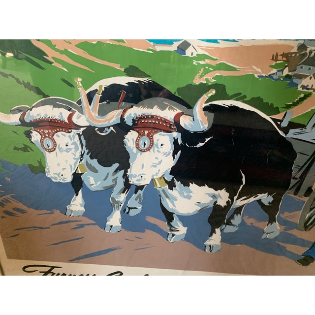 Sky Blue Original Silkscreen Poster Furness Cruises to the Northland Hand Signed by Artist Adolph Treidler For Sale - Image 8 of 12