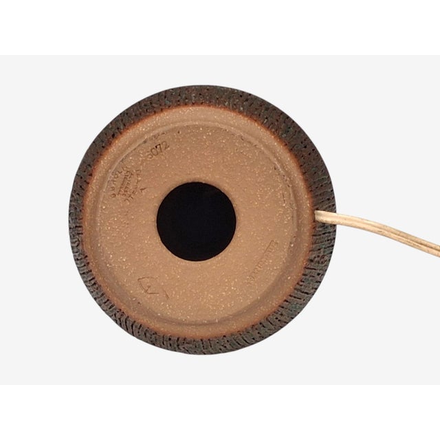 1960s Einar Johansen, Large Table Lamp, Brown Stoneware For Sale - Image 11 of 11
