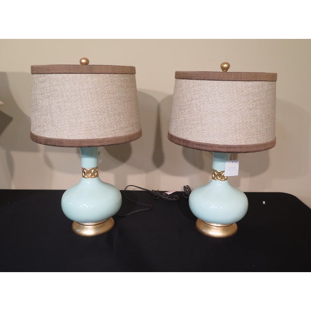 Wildwood Accents Seafoam Green Table Lamps with Shade a Pair Chairish