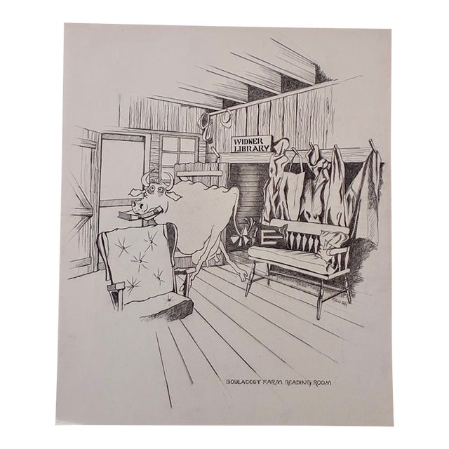 1980s Sylvia Tolk "Boulaceet Farm, Nova Scotia, Reading Room" For Sale