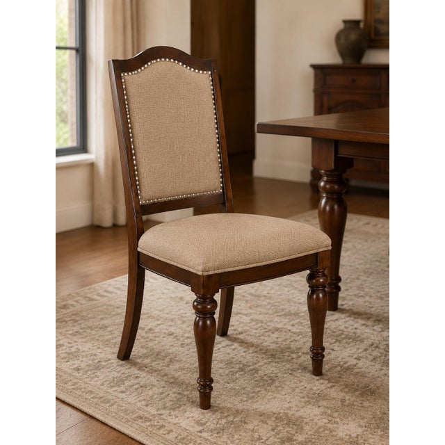 Late 20th Century Set of Six Late 20th Century Walnut Dining Chairs With Sculptural Armchairs For Sale - Image 5 of 6