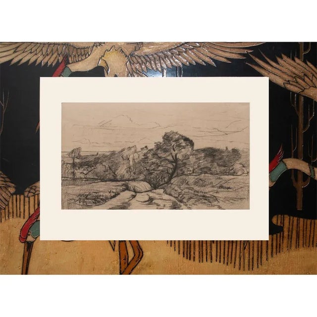1959 Charles-Francois Daubigny "Landscape" Large Vintage Lithograph For Sale In Dallas - Image 6 of 8