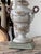 French Late 20th Century French Faience Lamp With Floral Wreath and Serpent Handles For Sale - Image 3 of 9