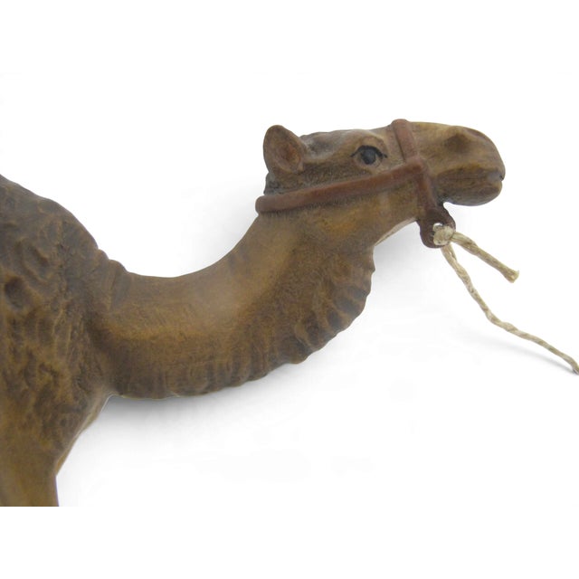 Anri Italy Karl Kuolt Camel & Guide Driver Wood Carved Nativity Figurine For Sale In Portland, OR - Image 6 of 9