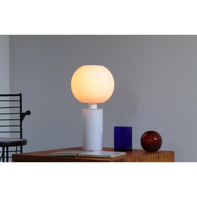 Large Italian Postmodern Abstract Shaped Glass Table Lamp from Yvolux, 1980s For Sale - Image 14 of 18