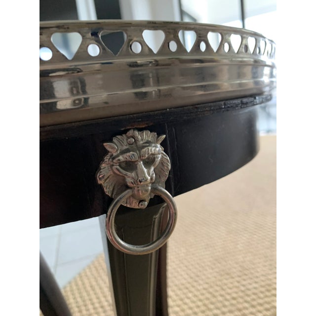 French End Table Round Antique For Sale - Image 3 of 11