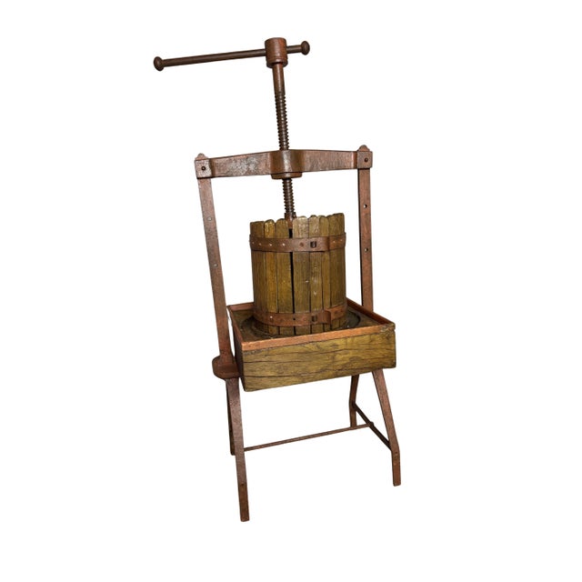 1900 - 1909 Antique Wooden Cider & Wine Press For Sale - Image 5 of 13