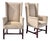 1970s Vintage Hickory Wingback Dining Chairs With New Velvet Seats For Sale