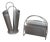 Magazine Rack and Umbrella Stand attributed to Marius Mascagni, 1970s, Set of 2 For Sale