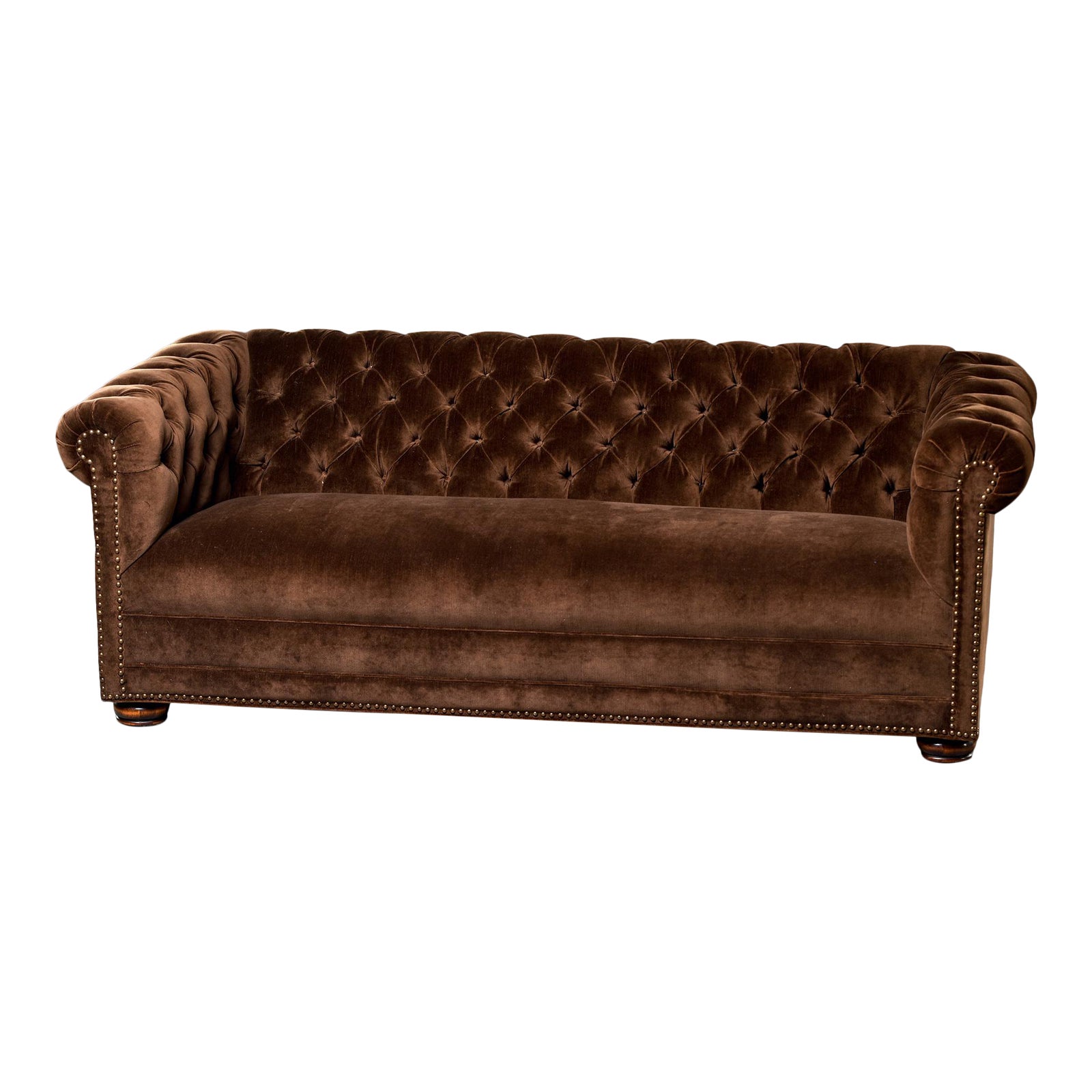 Mid Century Chesterfield Sofa With New Velvet Upholstery Chairish