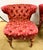 Lillian August Pair of Chinoiserie Tufted Red Barrel Back Slipper Chairs For Sale - Image 4 of 11