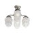 Art Deco Skyscraper-Style Nickeled Bronze & Frosted Glass 4-Arm Chandelier For Sale In New York - Image 6 of 13