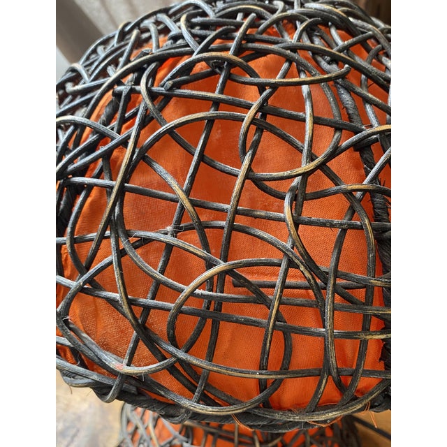Large Mushroom Lamp in Woven Rattan, 1970 For Sale - Image 6 of 18