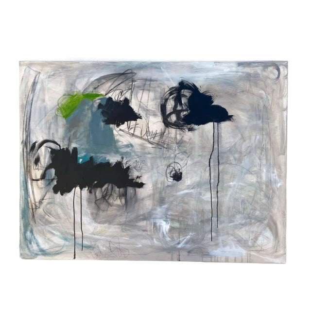 Textile Original Mixed Media Abstract on Canvas by Allison Hobbs For Sale - Image 7 of 7