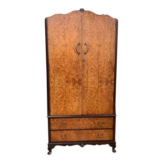 Burl Walnut Tallboy by Wrighton C.1940 For Sale