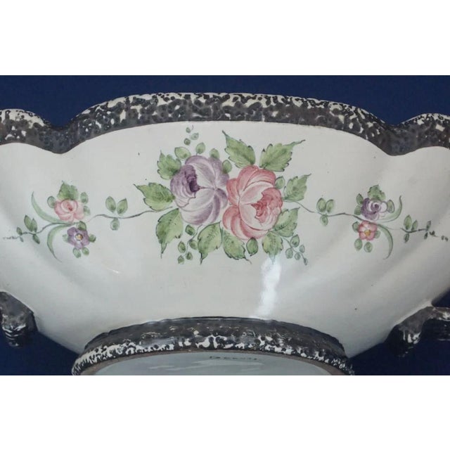 Vintage Ceramic Centerpiece Vase by Alpinolo Magnini for Cima Deruta, 1950s For Sale - Image 11 of 18