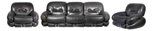 Vintage Space Age Okay Sofa Set by Adriano Piazzesi, 1970s, Set of 3