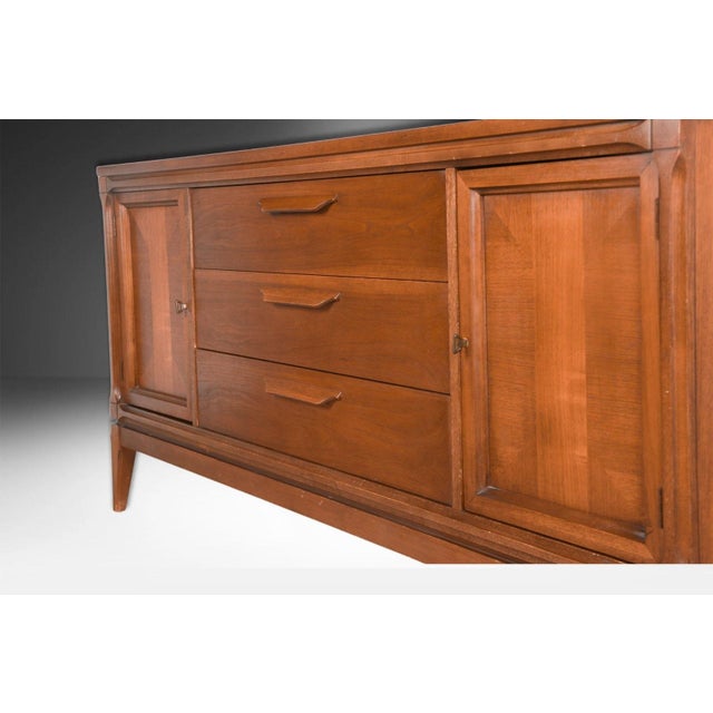 Mid Century Walnut Credenza Dresser Bassett For Sale In Baltimore - Image 6 of 13