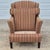 2010 Stratford Caye Transitional Striped Cocoa Brown Wingback Arm Chair For Sale - Image 9 of 13