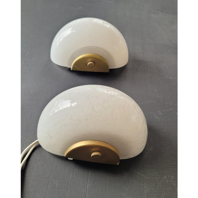 Gold Shell-Shaped Wall Lights in Refined Murano Glass, 1960s, Set of 2 For Sale - Image 8 of 13