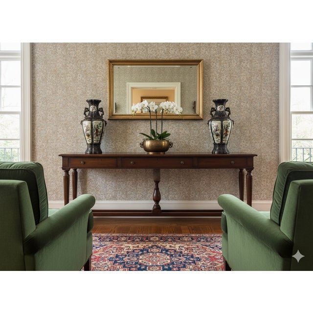 Chinese Vintage 8 Immortals Theme HandPainted Porcelain Flower Vase For Sale - Image 4 of 15