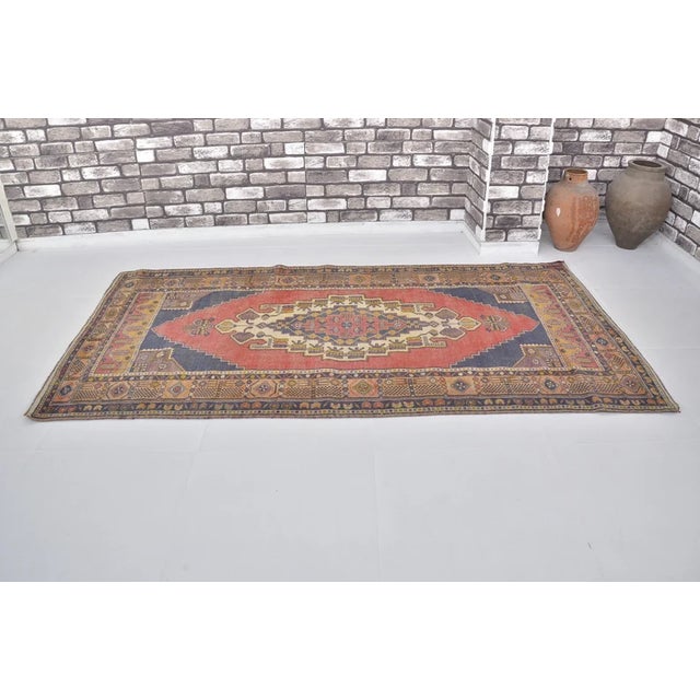 1960s Handmade wool and cotton rug in Turkish Anatolian Small Rug, Vintage Doormat Rug, Turkish Decorative Rug, Handmade...