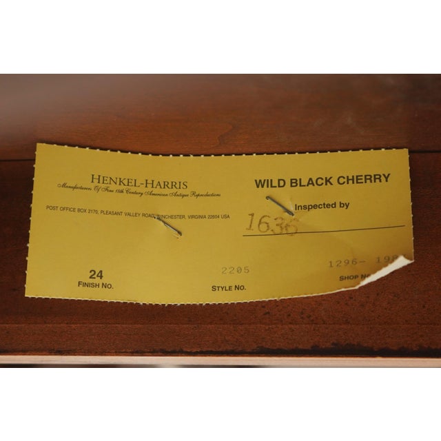 1990s Henkel Harris Model 2205 Cherry Dining Room Table For Sale - Image 18 of 18