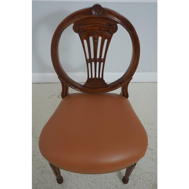 French Set of 8 French Louis XVI Style Dining Room Chairs For Sale - Image 3 of 18