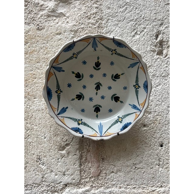 Hand Painted French Plate /Bowl , 19th Century For Sale - Image 4 of 11