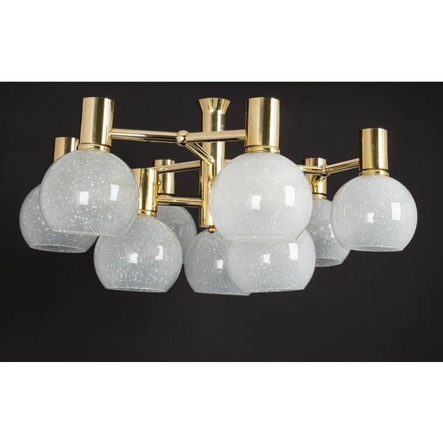 Brass Flush Mount in style of Sciolari, Italy, 1960s For Sale - Image 9 of 10