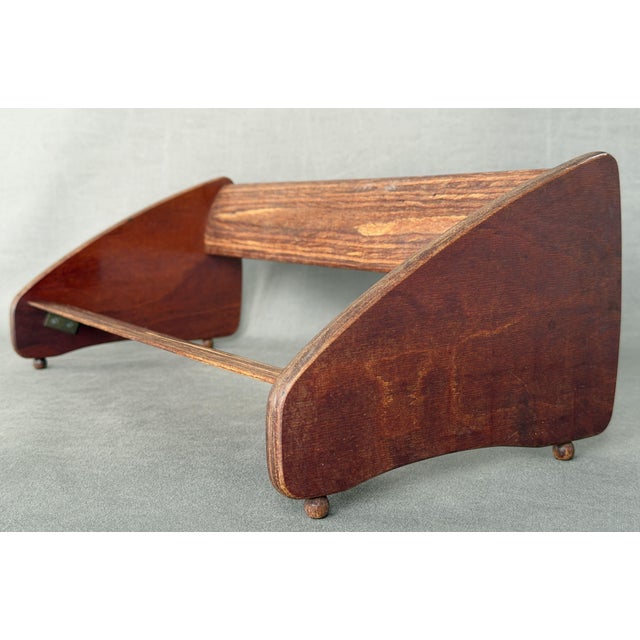 Wood Wooden Desktop Magazine Rack, United Kingdom, 1920s For Sale - Image 7 of 12