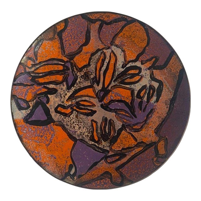 1970s Enameled Trinket Dish For Sale