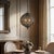 Metal Aloadecor W12'' Modern Glam Smoke Crystal Globe Chandelier Contemporary Black Pendant Light For Sale - Image 7 of 9