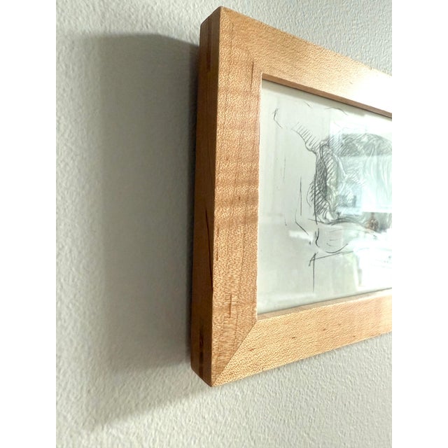 Framed Lucy Dawson Vintage Pencil Sketch Bulldog Print For Sale - Image 4 of 6