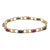 Cabochon Cut Blue Sapphire and Ruby Charm Bracelet in 18k Gold For Sale