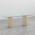 Mid‑Century Italian Dining Table with Glass Top and Travertine Base, 1970s For Sale - Image 11 of 11