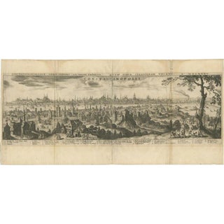 Matthäus Merian the Elder, Constantinople Panorama, 1635, Engraving For Sale