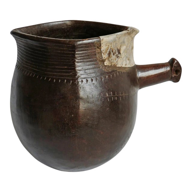 Vintage African Tribal Village Pitcher For Sale