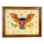 1930s Vintage Boho Chic Americana Patriotic Eagle Needlepoint Yarn Sampler, Framed For Sale
