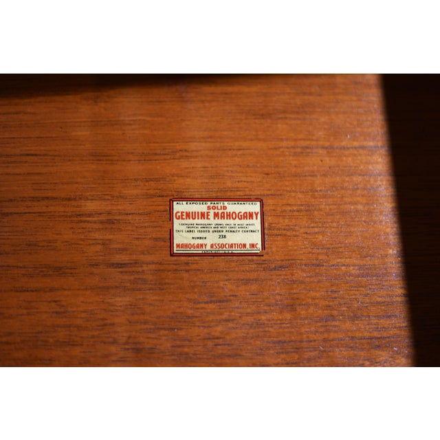 Mid Century Federal Style Mahogany Highboy Chest of Drawers For Sale - Image 9 of 11