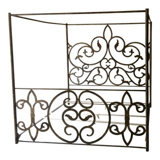 1990s Vintage Pierced Bronze Metal Canopy For Sale