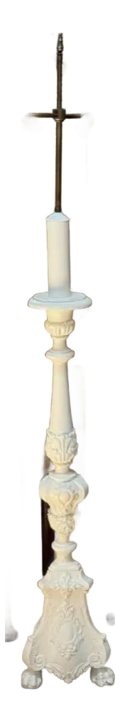 Tall 18th Century Pricket Stick Floor Lamp