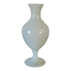 Antique French White Opaline Glass Vase