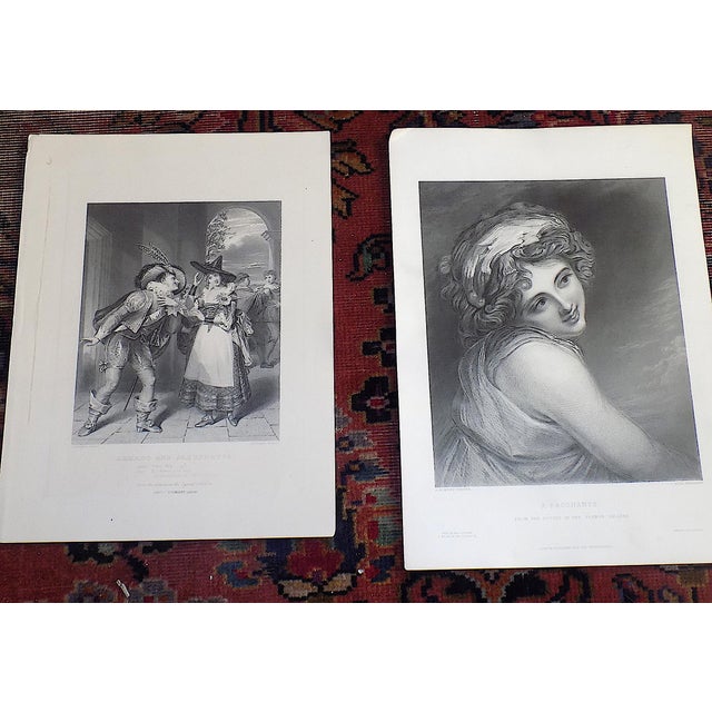 Antique 19th Century. Engravings of 1800's Young Women - Set of 9 For Sale In Cincinnati - Image 6 of 8