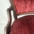 Antique Victorian-Style Parlor Chair Featuring Rich Red Velvet Tufted Upholstery For Sale - Image 4 of 13