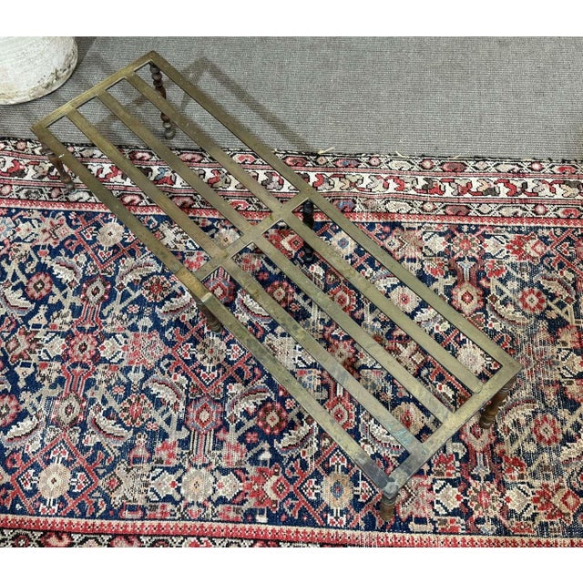 Antique English Brass Fireplace Bench, 1800s For Sale - Image 5 of 7