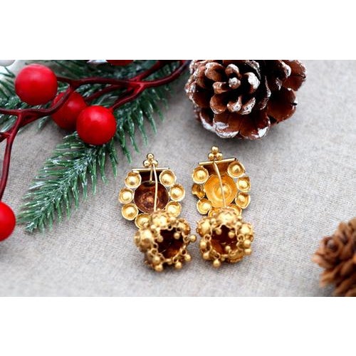 Asian Style 18 Karat Rose Gold Earrings with Articulated Firecracker Pendants, Set of 2 For Sale - Image 5 of 7