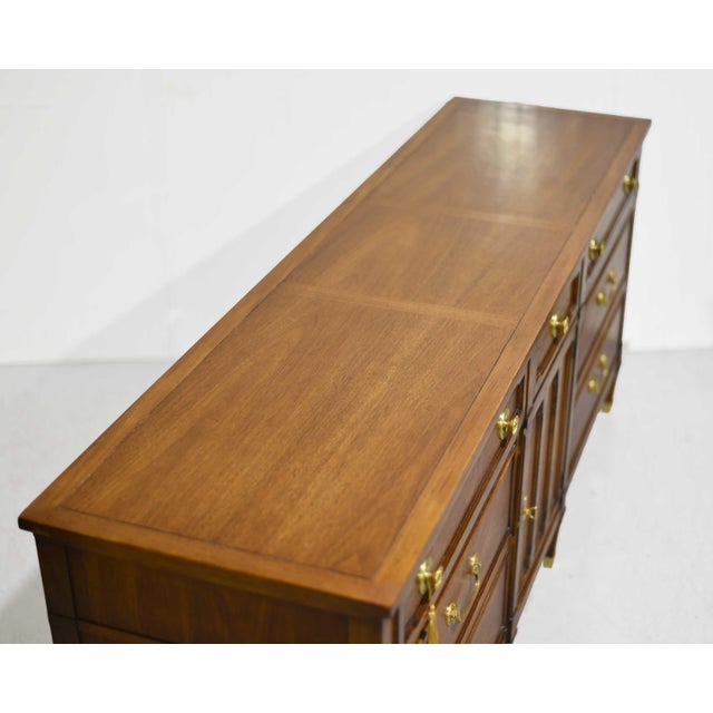 Mid Century Transitional 9 Drawer Lowboy Dresser by Drexel For Sale - Image 10 of 13