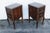 Wood Early 1900s Carved Tall Narrow Nightstands End Side Bedside Tables a Pair 6085 For Sale - Image 7 of 18