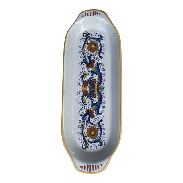 Ceramic Vintage Deruta Raffaellesco Serving Bowl and Tray- Set of 2 For Sale - Image 7 of 9